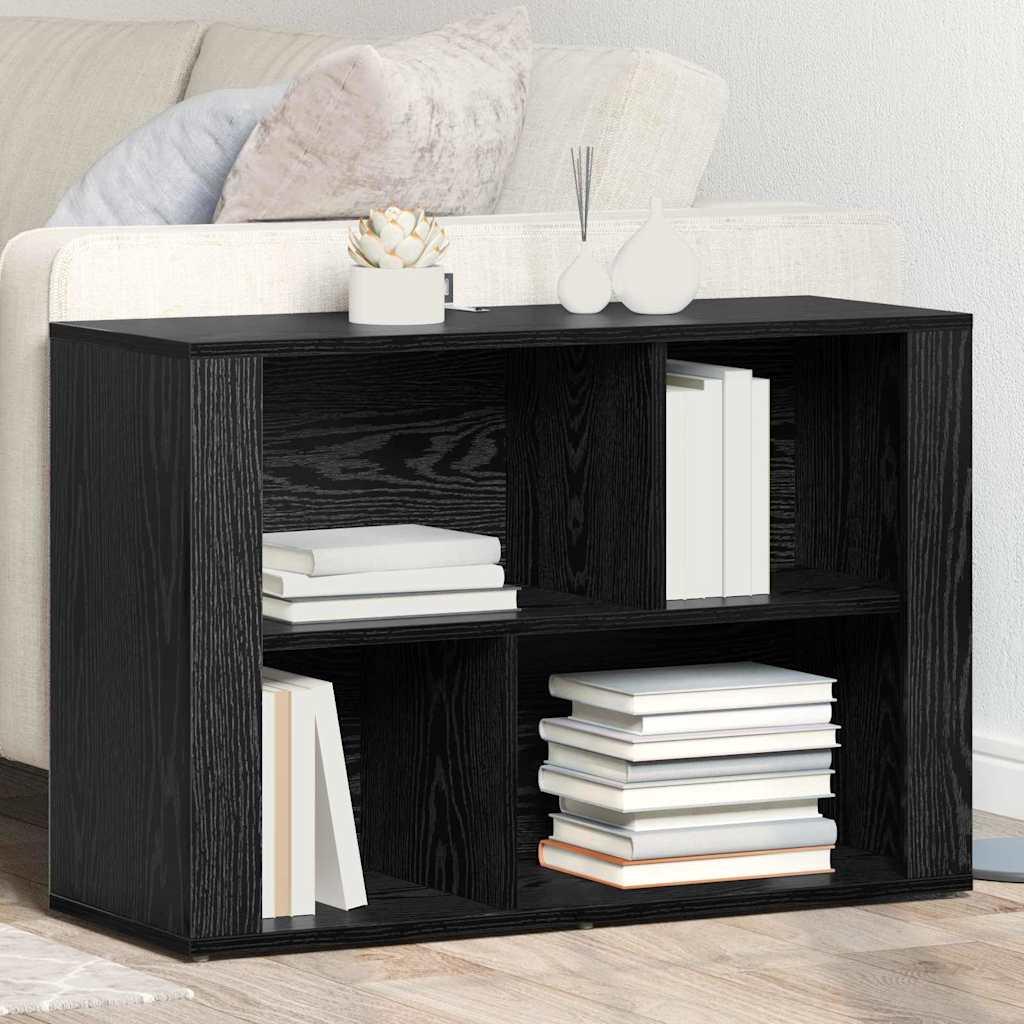 Sidebord Sort eg 80 x 30 x 53 cm Konstrueret træ billede