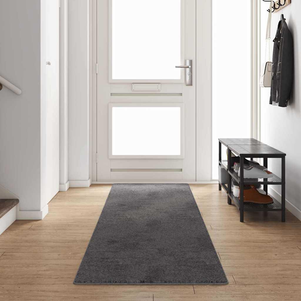 Tæppe Runner Grå 80 x 400 cm 100% Polypropylen Tuft billede