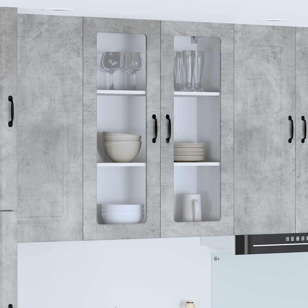 Vægskab til køkken Betongrå 80 x 31 x 100 cm Konstrueret træ billede