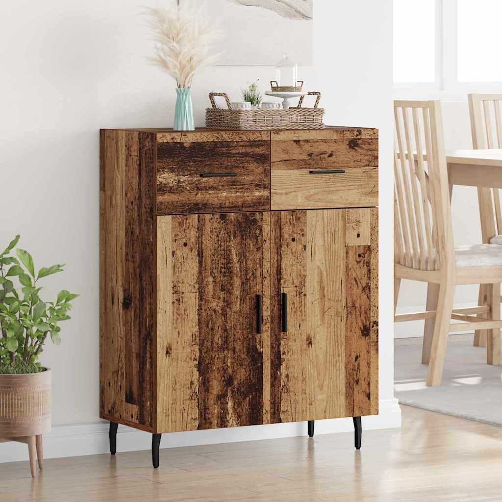 Sidebord Gammelt træ 69,5 x 34 x 90 cm Konstrueret træ billede