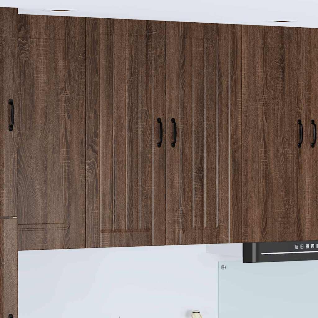 Vægskab til køkken Brun eg 80 x 31 x 100 cm Konstrueret træ billede