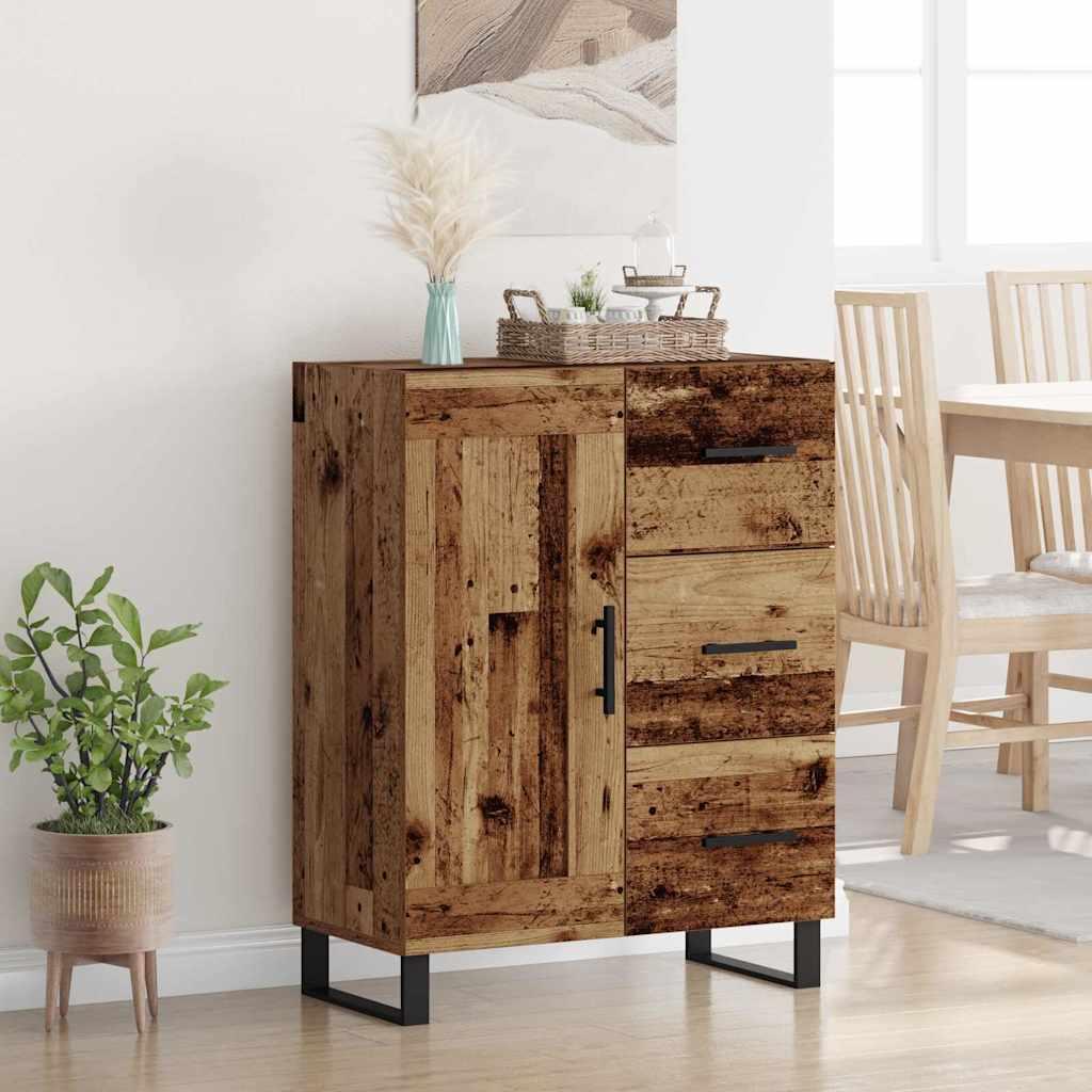 Sidebord Gammelt træ 69,5 x 34 x 90 cm Ingeniørt træ og jern billede