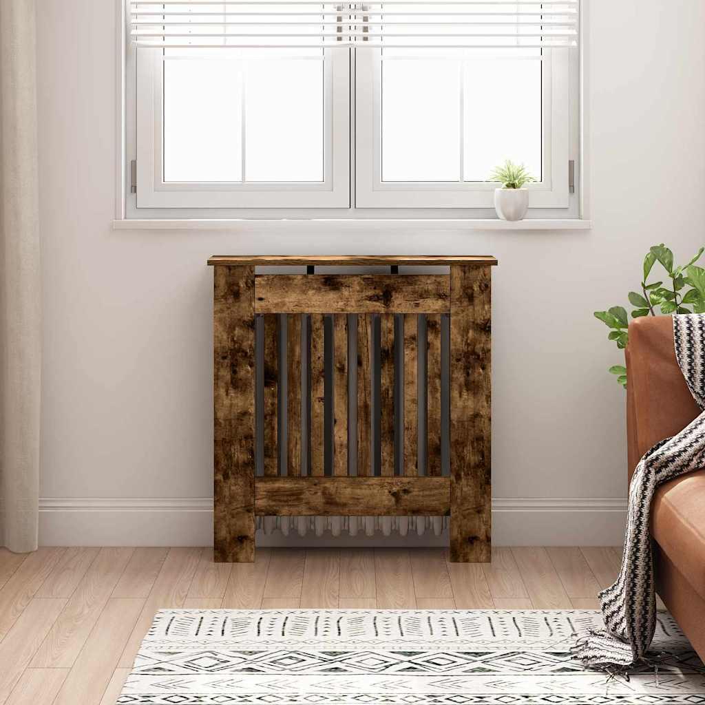 Radiatorcover Røget eg 78 x 19 x 81,5 cm Konstrueret træ billede