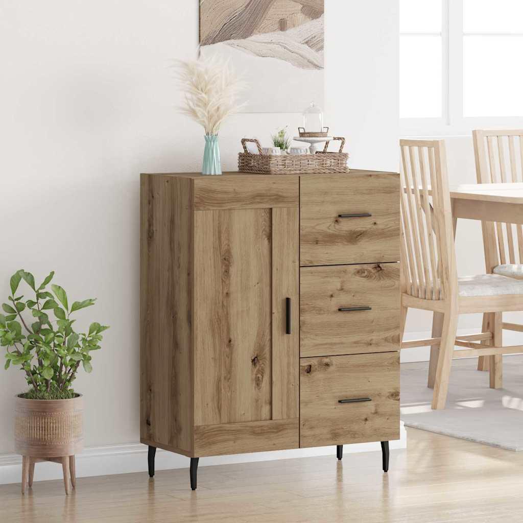 Sidebord med skuffe Artisan Egetræ 69,5 x 34 x 90 cm billede