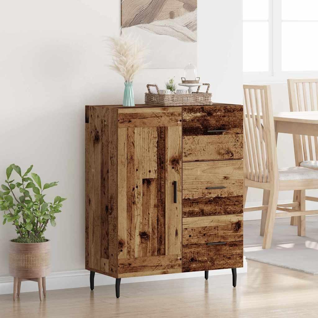 Sidebord Gammelt træ 69,5 x 34 x 90 cm Ingeniørt træ og jern billede