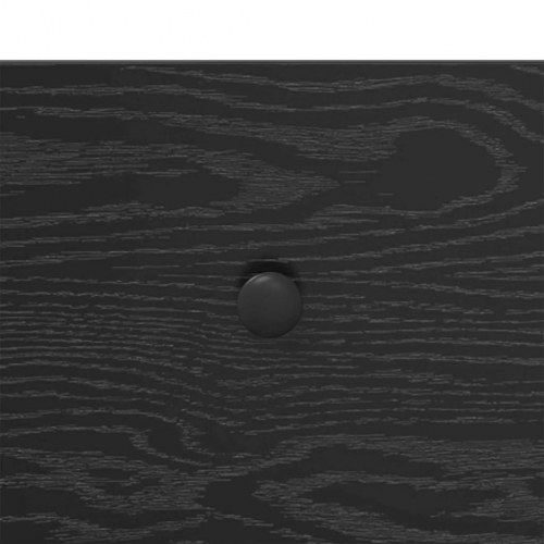 Konsolbord med skuffer - sort eg, 75 × 34,5 × 75 cm i konstrueret træ