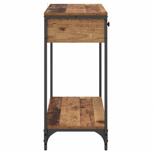 Konsolbord i gammelt trælook 75 × 34,5 × 75 cm - konstrueret træ, industriel stil
