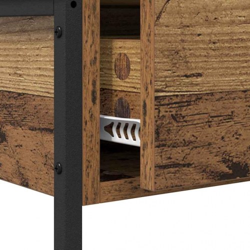 Konsolbord i gammelt trælook 75 × 34,5 × 75 cm - konstrueret træ, industriel stil