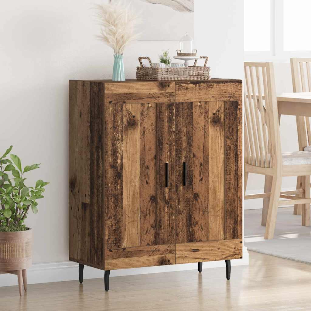 Sidebord Gammelt træ 69,5 x 34 x 90 cm Ingeniørt træ og jern billede