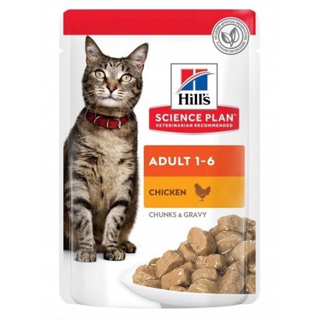 Vådfoder til kat – Hill's Science Plan Adult kylling 85 g billede