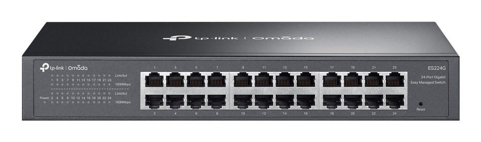 Netværksswitch TP-Link Omada ES224G L2 Managed Gigabit, 24 porte, sort billede