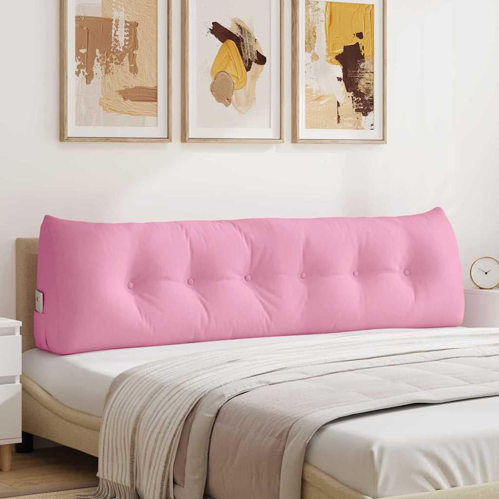 Rygpude Lyserød 180 x 24 x 50 cm Stof billede