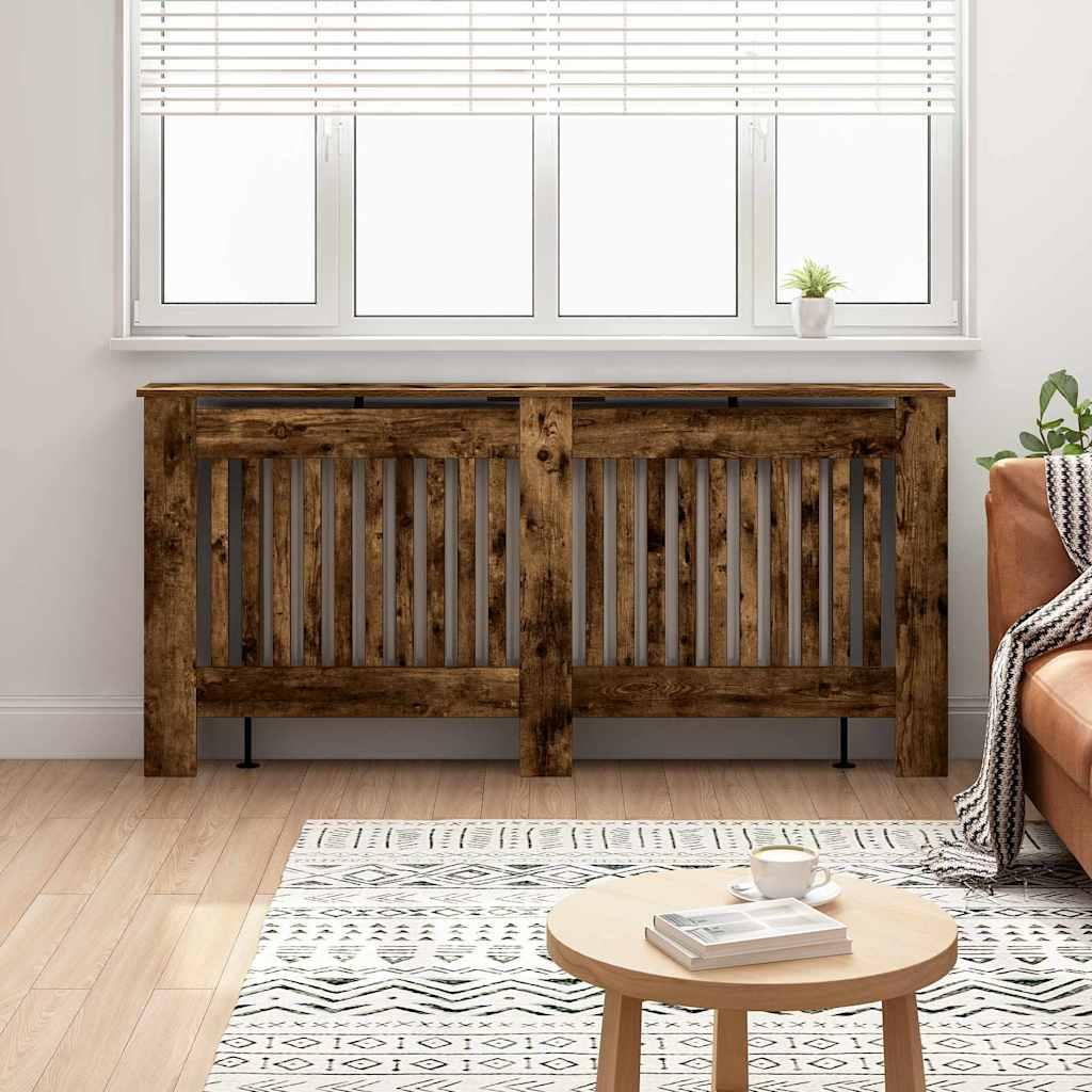 Radiatorcover Røget eg 172 x 19 x 81,5 cm Konstrueret træ billede