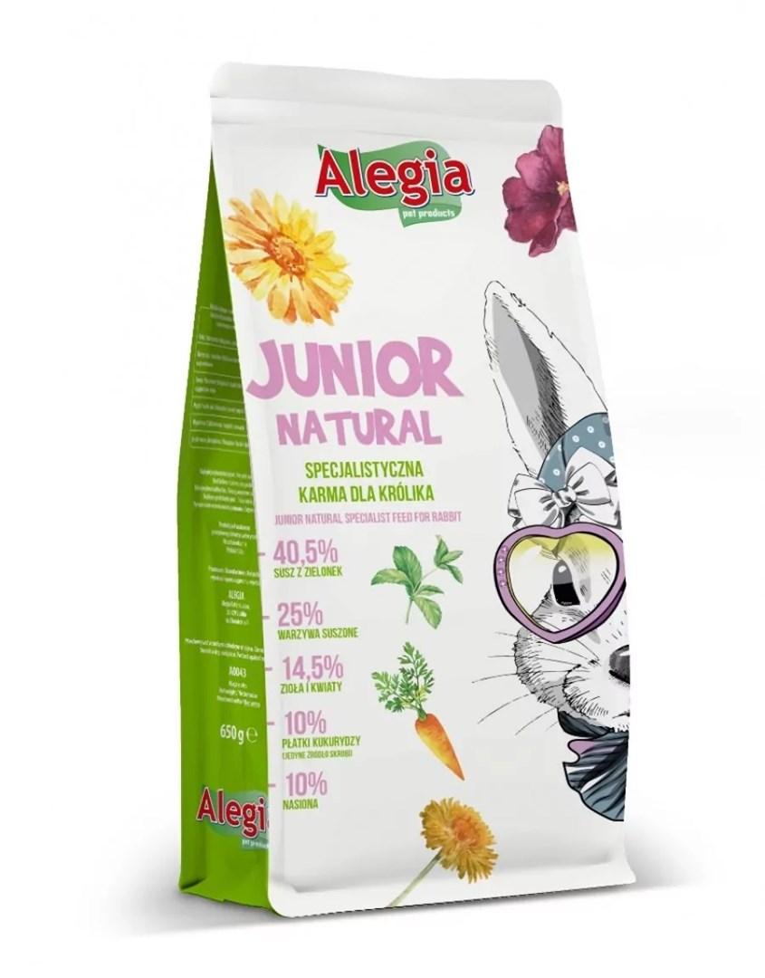 Kanin foder – Alegia Junior Natural 650 g billede