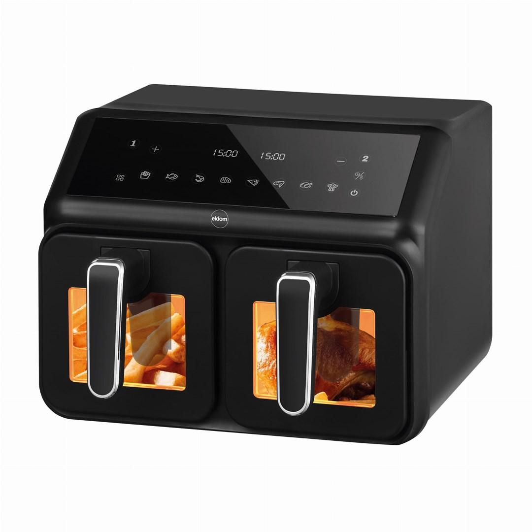 Airfryer med dobbelt kurv ELDOM - 8 l, 2.200 W, LED-display billede