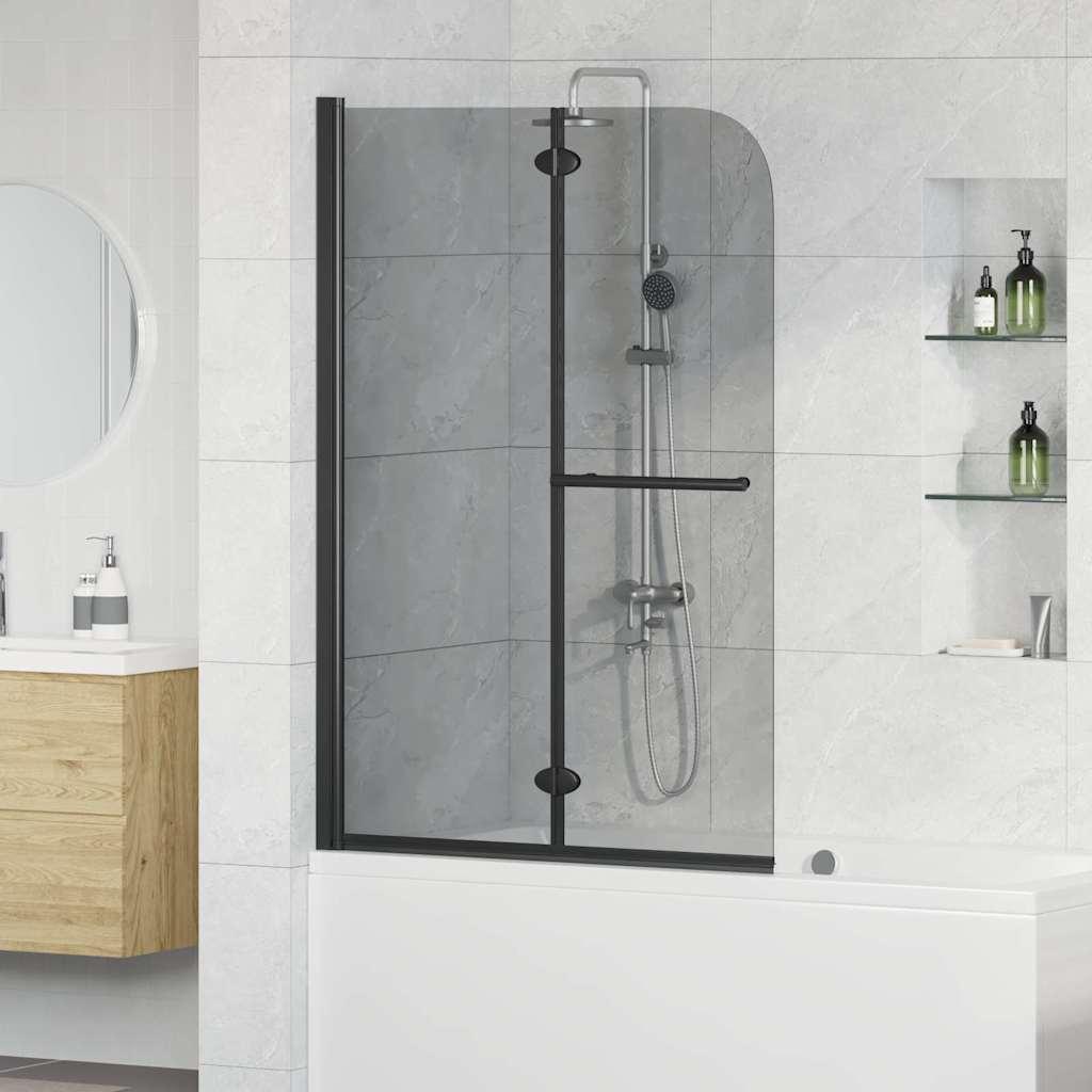 Bruser Indhegning Sort 120 x 140 cm ESG Glas og Aluminium billede