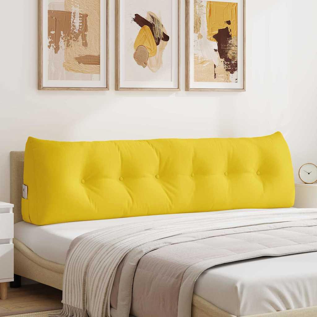 Rygpude Lys Gul 180 x 24 x 50 cm Stof billede