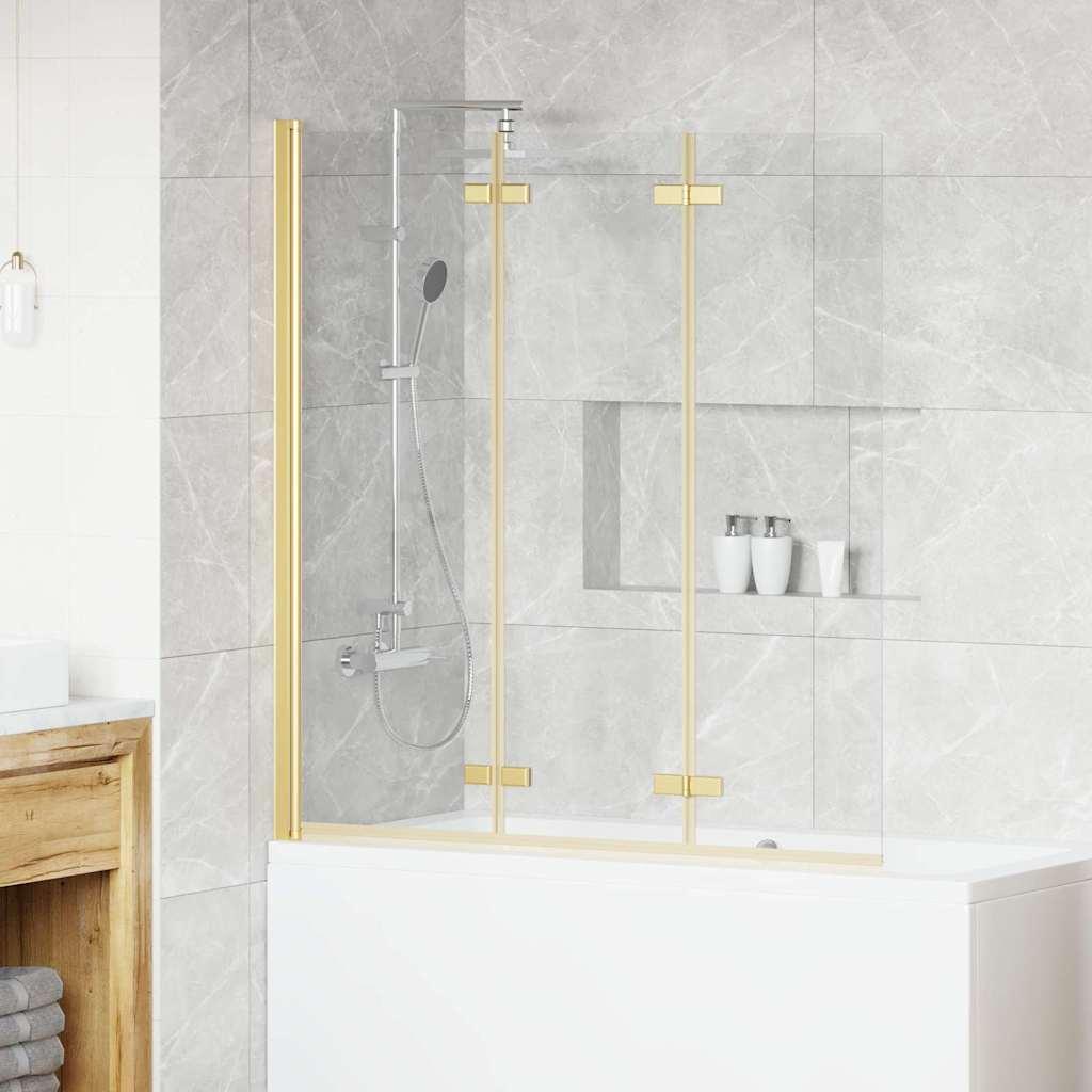 Bruser Indhegning Guld 130 x 138 cm ESG Glas og Aluminium billede