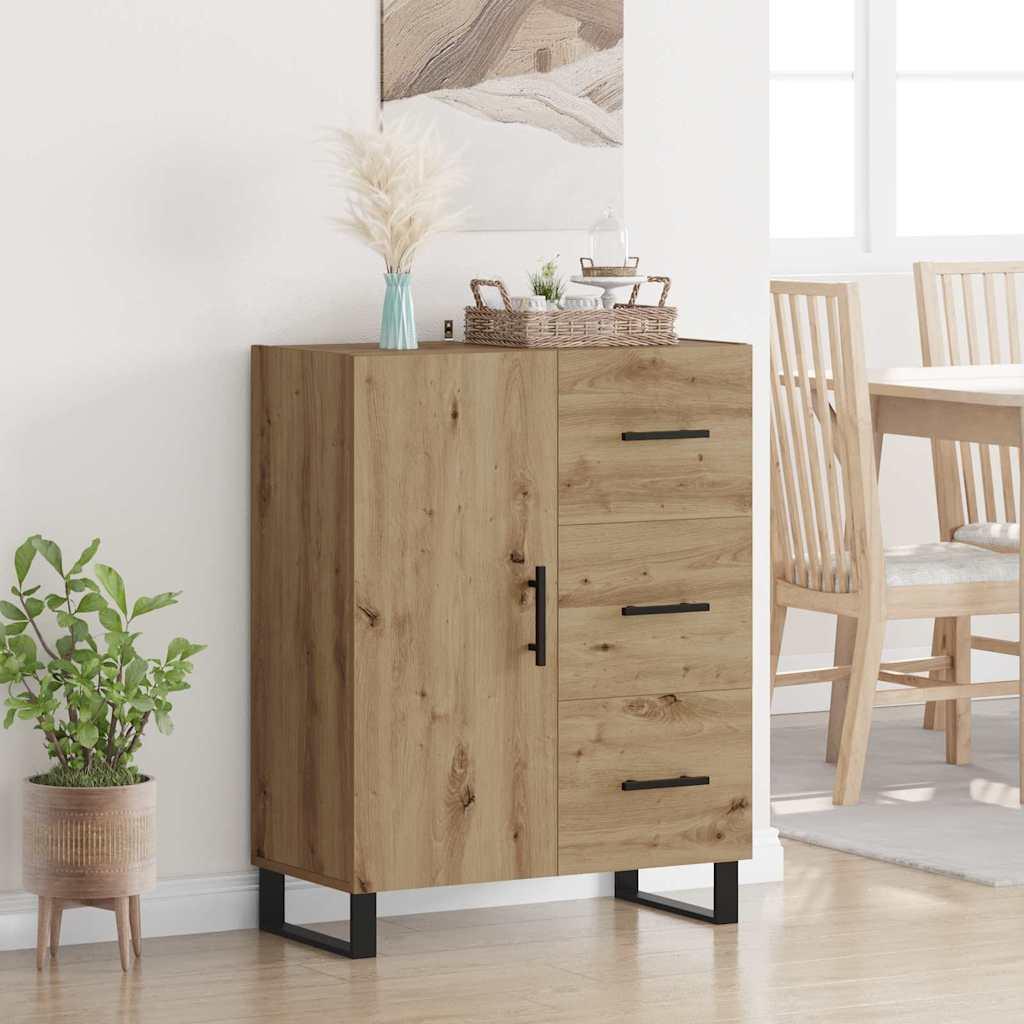 Sidebord med skuffe Artisan Egetræ 69,5 x 34 x 90 cm billede