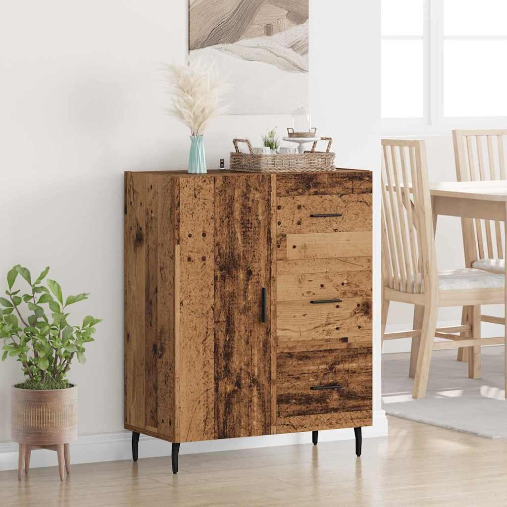 Sidebord Gammelt træ 69,5 x 34 x 90 cm Ingeniørt træ og jern billede