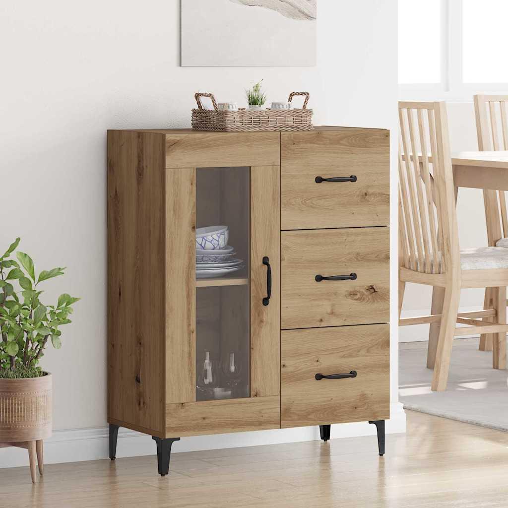 Sidebord med skuffe Artisan Egetræ 69,5 x 34 x 90 cm billede