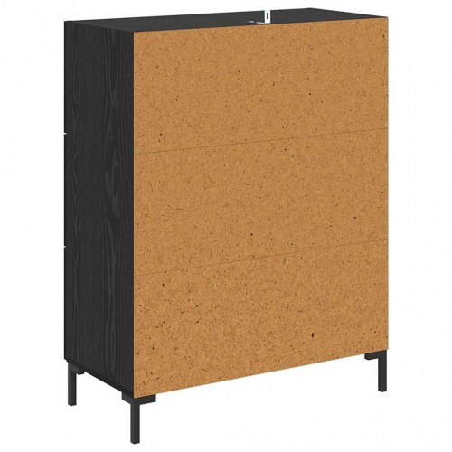 Skuffeskab sort eg 69,5 x 34 x 90 cm