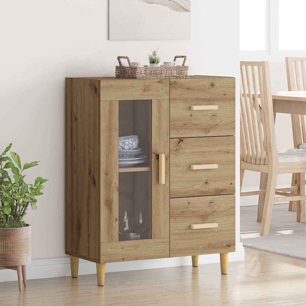 Sidebord Artisan Egetræ 69,5 x 34 x 90 cm Konstrueret træ billede