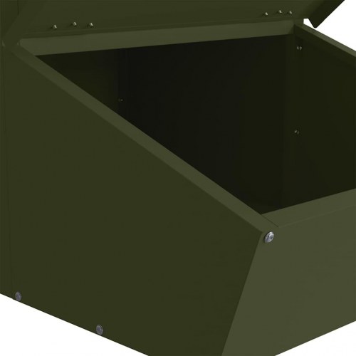 Svinefeeder Oliven grøn 55 x 51 x 91.5 cm Koldvalset Stål