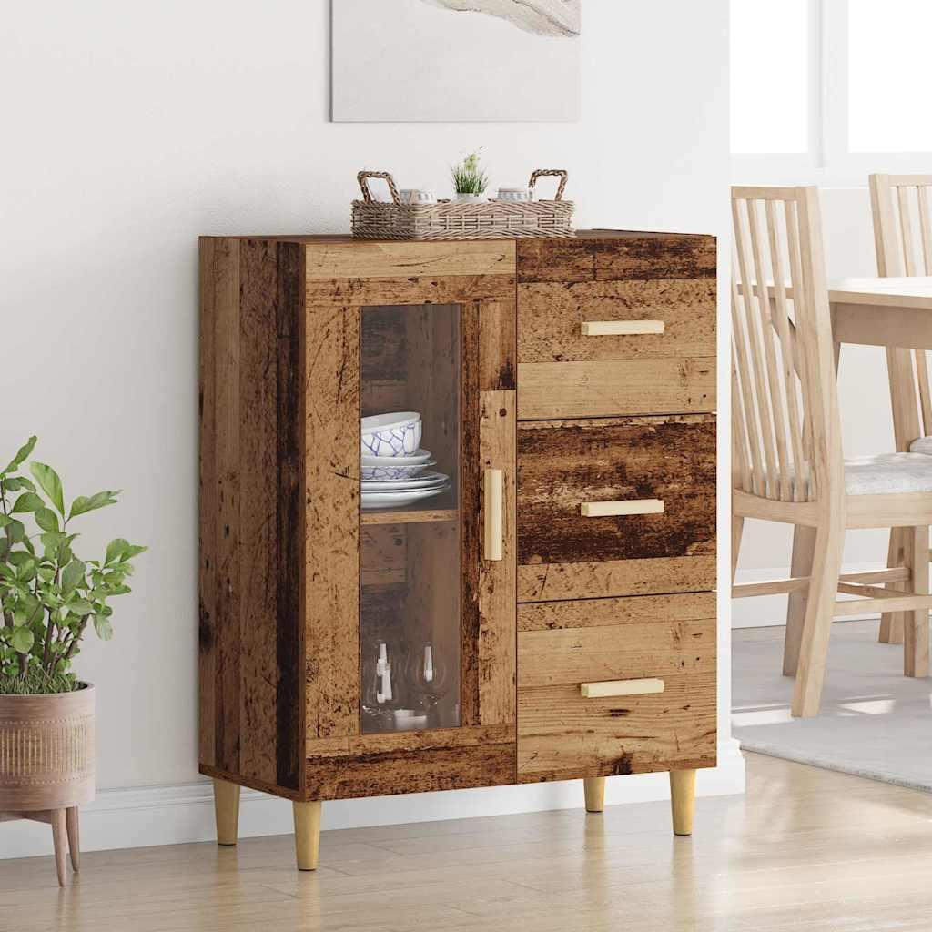 Sidebord Gammelt træ 69,5 x 34 x 90 cm Konstrueret træ billede
