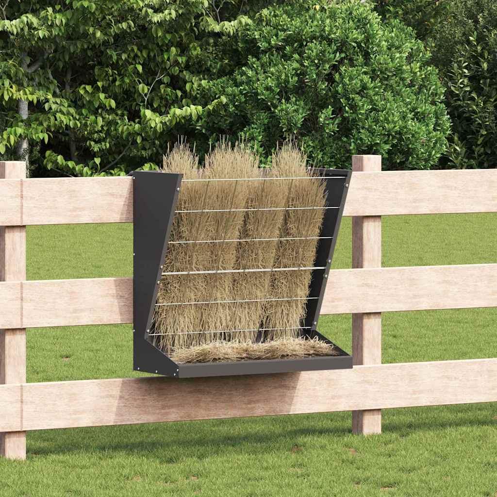 Hø Foder Sort 71 x 33 x 70 cm Koldvalset Stål billede