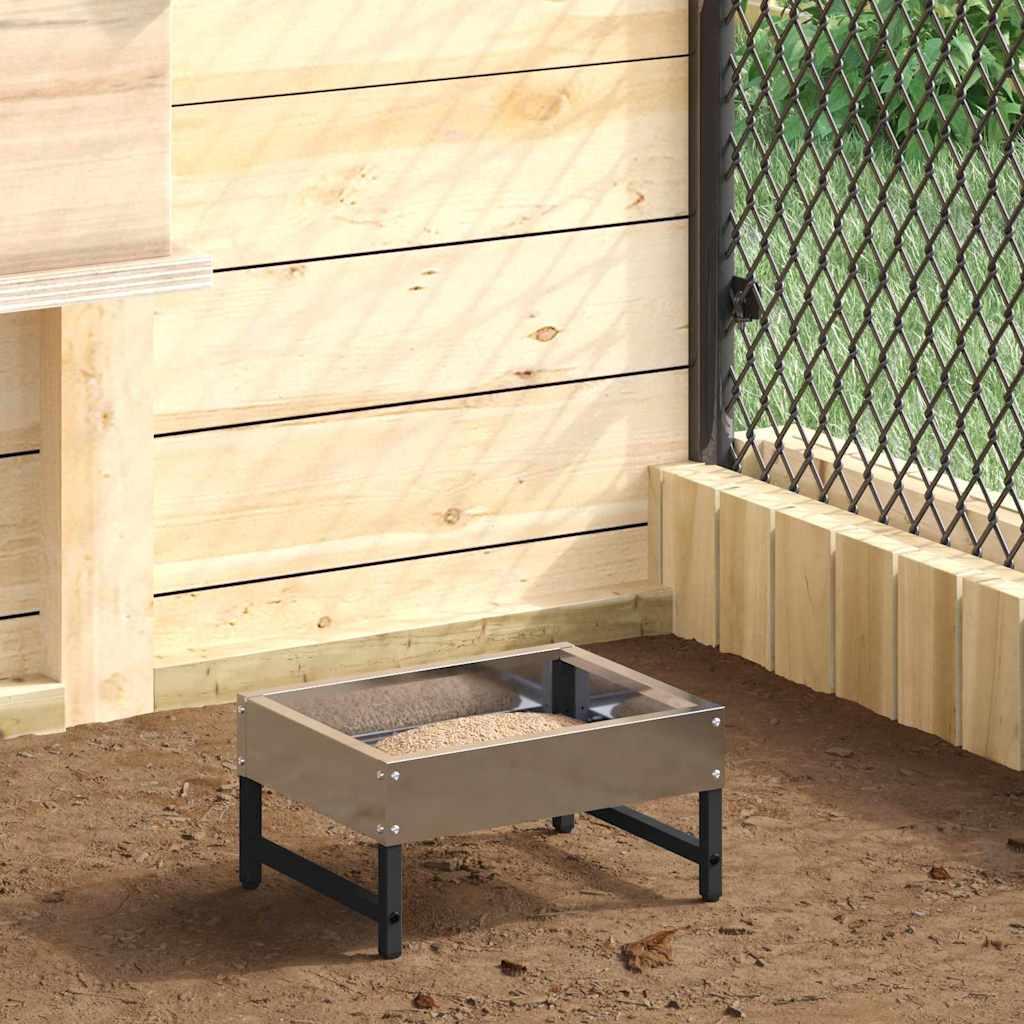 Fuglefoder Sølv 80 x 28 x 13.5 cm Galvaniseret stål billede