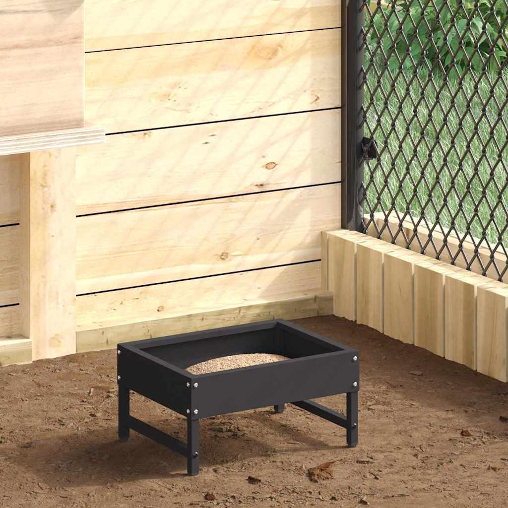 Fuglefoder Sort 80 x 28 x 13.5 cm Koldvalset Stål billede