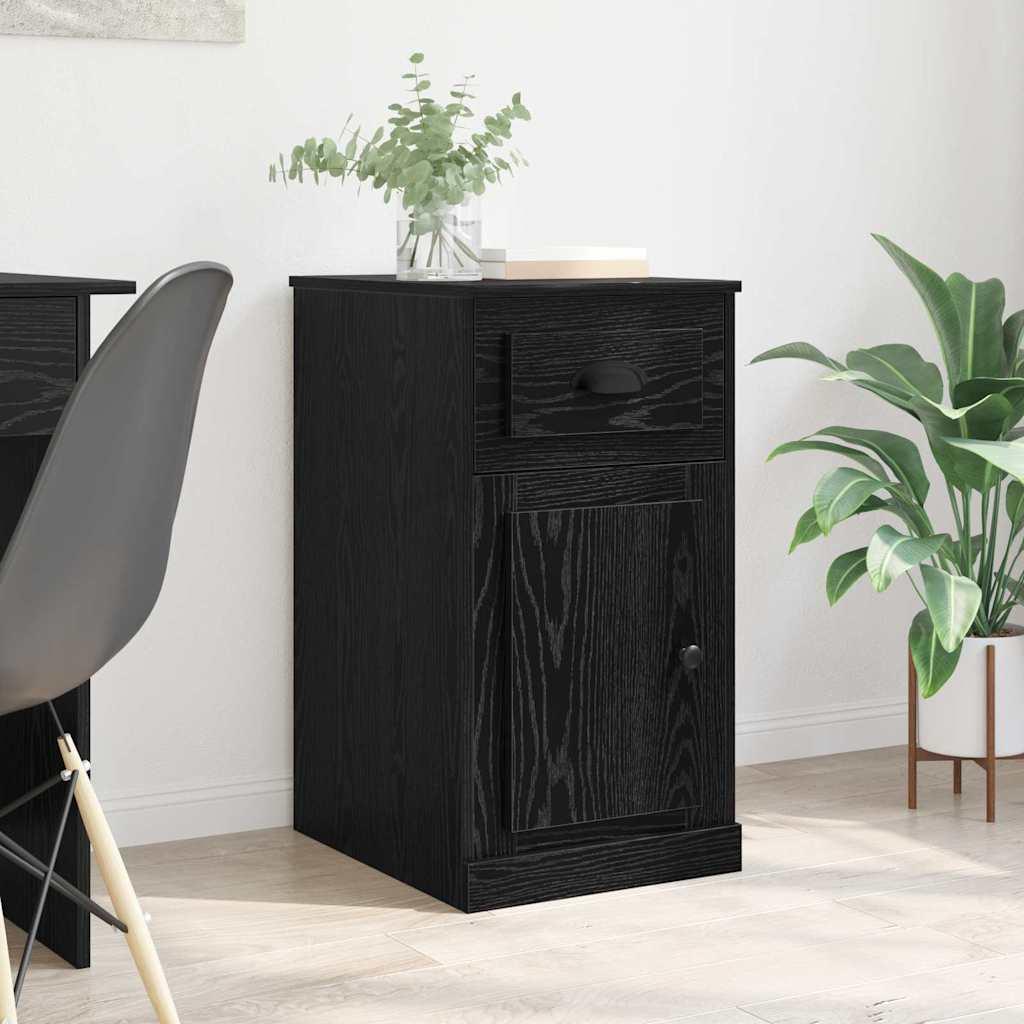 Sideskab Sort eg 40 x 50 x 75 cm Konstrueret træ billede