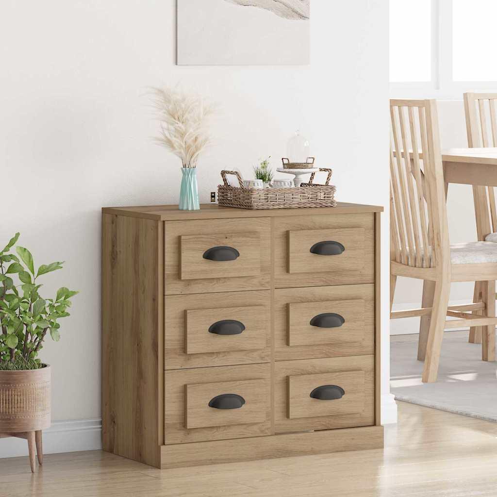 Sidebord Artisan Egetræ 70 x 35,5 x 67,5 cm Konstrueret træ billede
