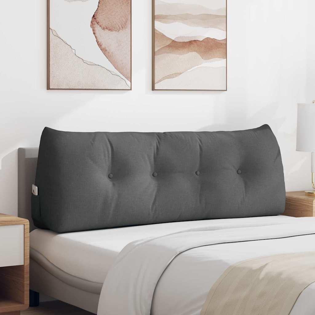 Rygpude Mørkegrå 140 x 24 x 50 cm Stof billede