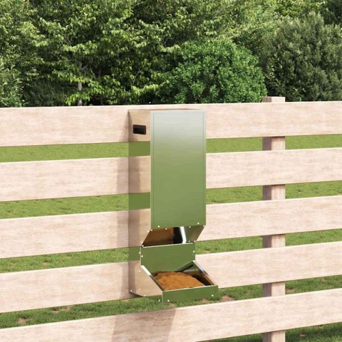 Gede-feeder Sølv 28 x 30 x 80 cm Galvaniseret stål