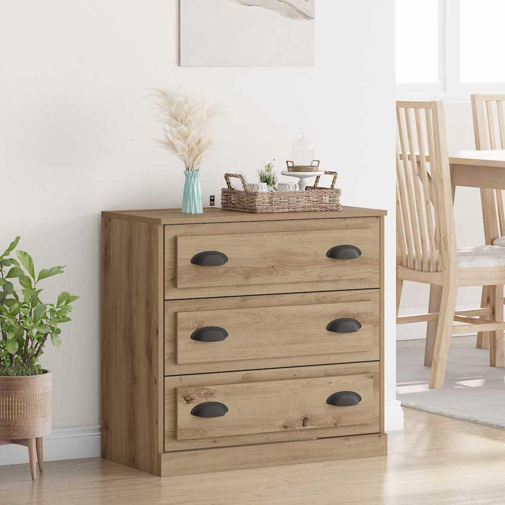 Sidebord Artisan Egetræ 70 x 35,5 x 67,5 cm Konstrueret træ billede