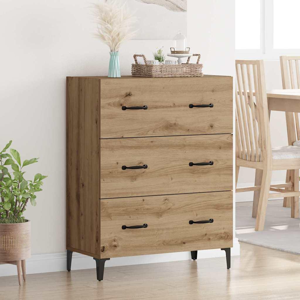 Sidebord med skuffe Artisan Egetræ 69,5 x 34 x 90 cm billede