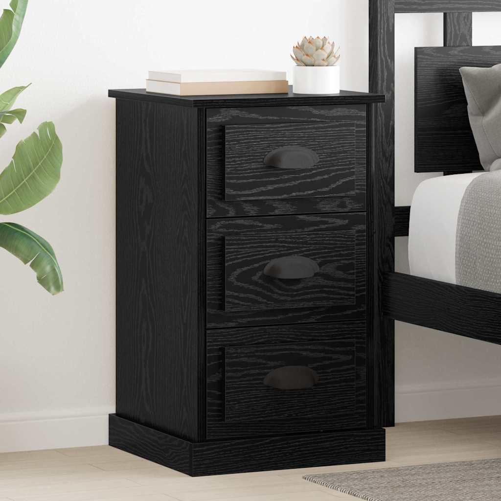 Natskab med skuffe Sort eg 39 x 39 x 67,5 cm Konstrueret træ billede