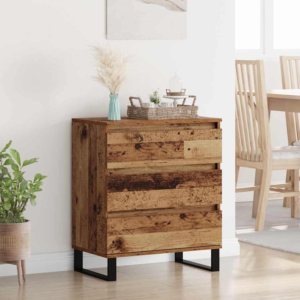 Sidebord Gammelt træ 60 x 35 x 70 cm Konstrueret træ billede