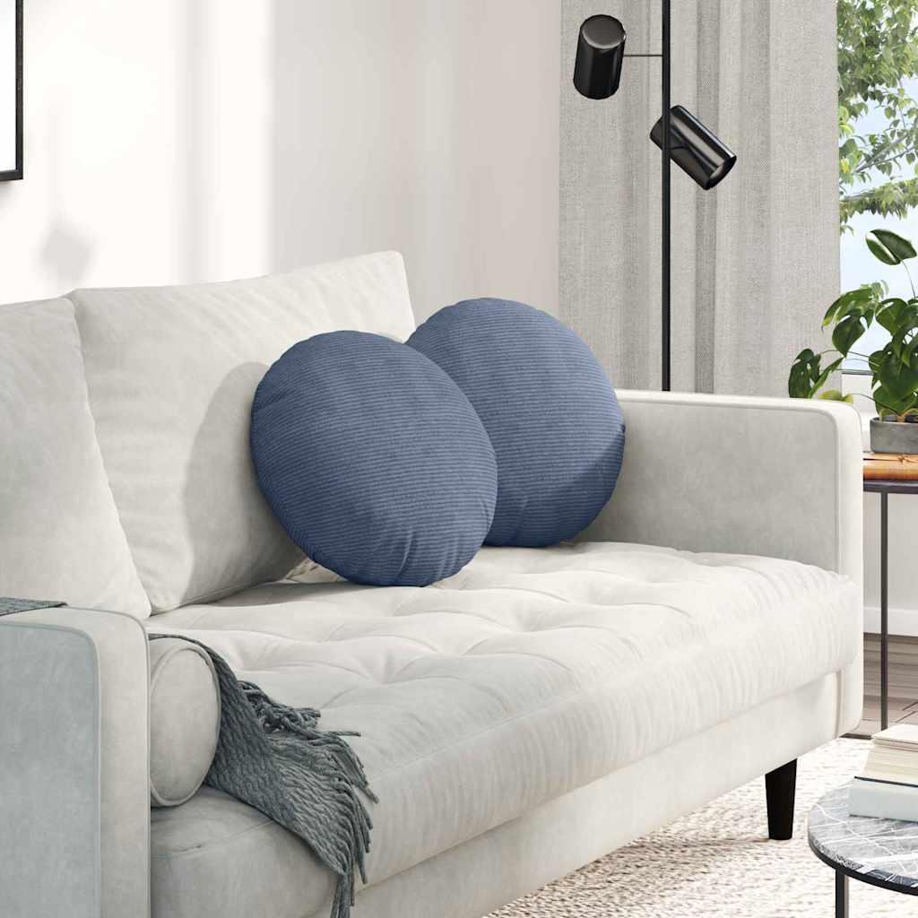 Sædepuder 2 stk Blå Ø 40 cm Velourstof billede