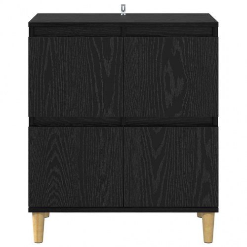 Sideboard i sort eg - 60 × 35 × 70 cm, konstrueret træ