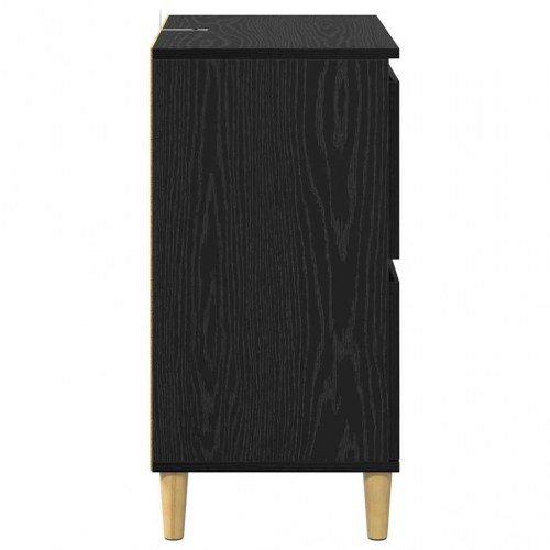 Sideboard i sort eg - 60 × 35 × 70 cm, konstrueret træ