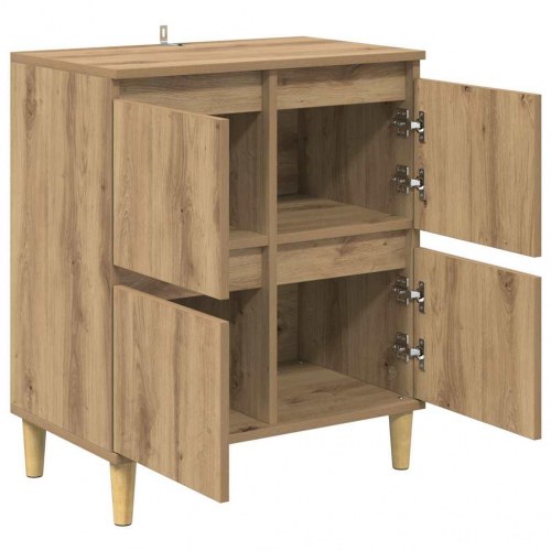 Sideboard i artisan egetræ - 60 × 35 × 70 cm, konstrueret træ