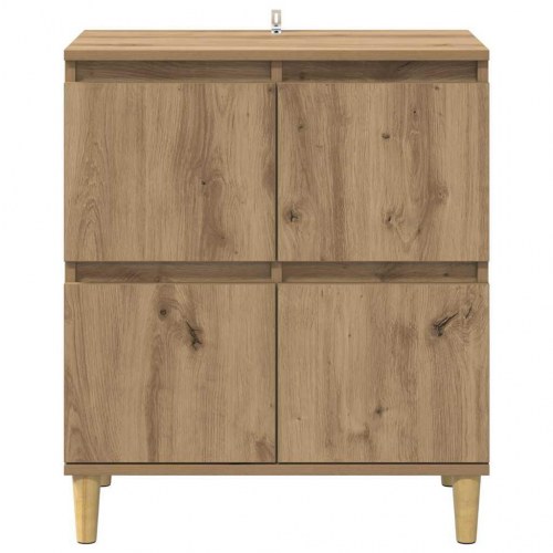 Sideboard i artisan egetræ - 60 × 35 × 70 cm, konstrueret træ