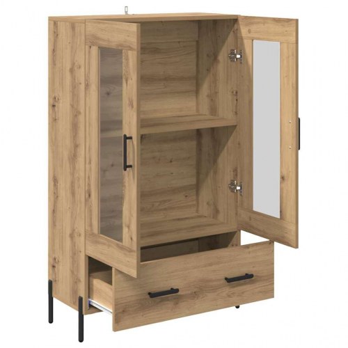 Highboard CORONA artisan egetræ - 69,5 x 31 x 115 cm