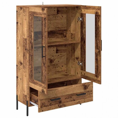 Highboard CORONA - gammelt træ, 69,5 x 31 x 115 cm