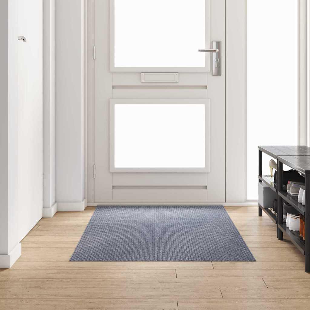 Tæppe Runner Lysegrå 100 x 200 cm Stof billede