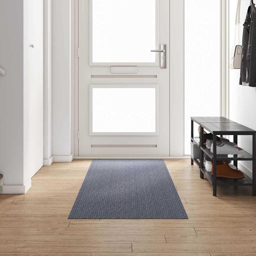 Tæppe Runner Lysegrå 80 x 300 cm Stof billede