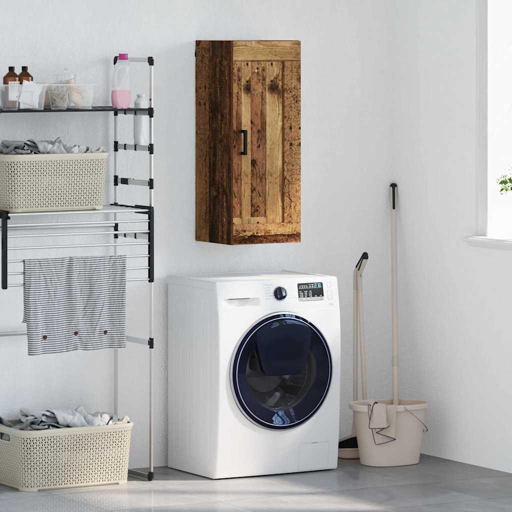Vægskab Gammelt træ 34,5 x 34 x 90 cm Konstrueret træ billede